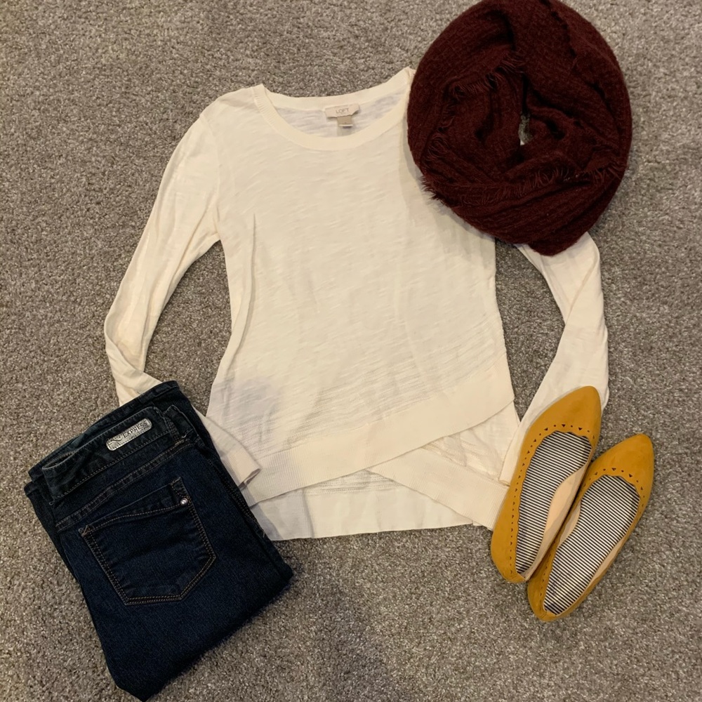 Loft Outlet White Long Sleeve
